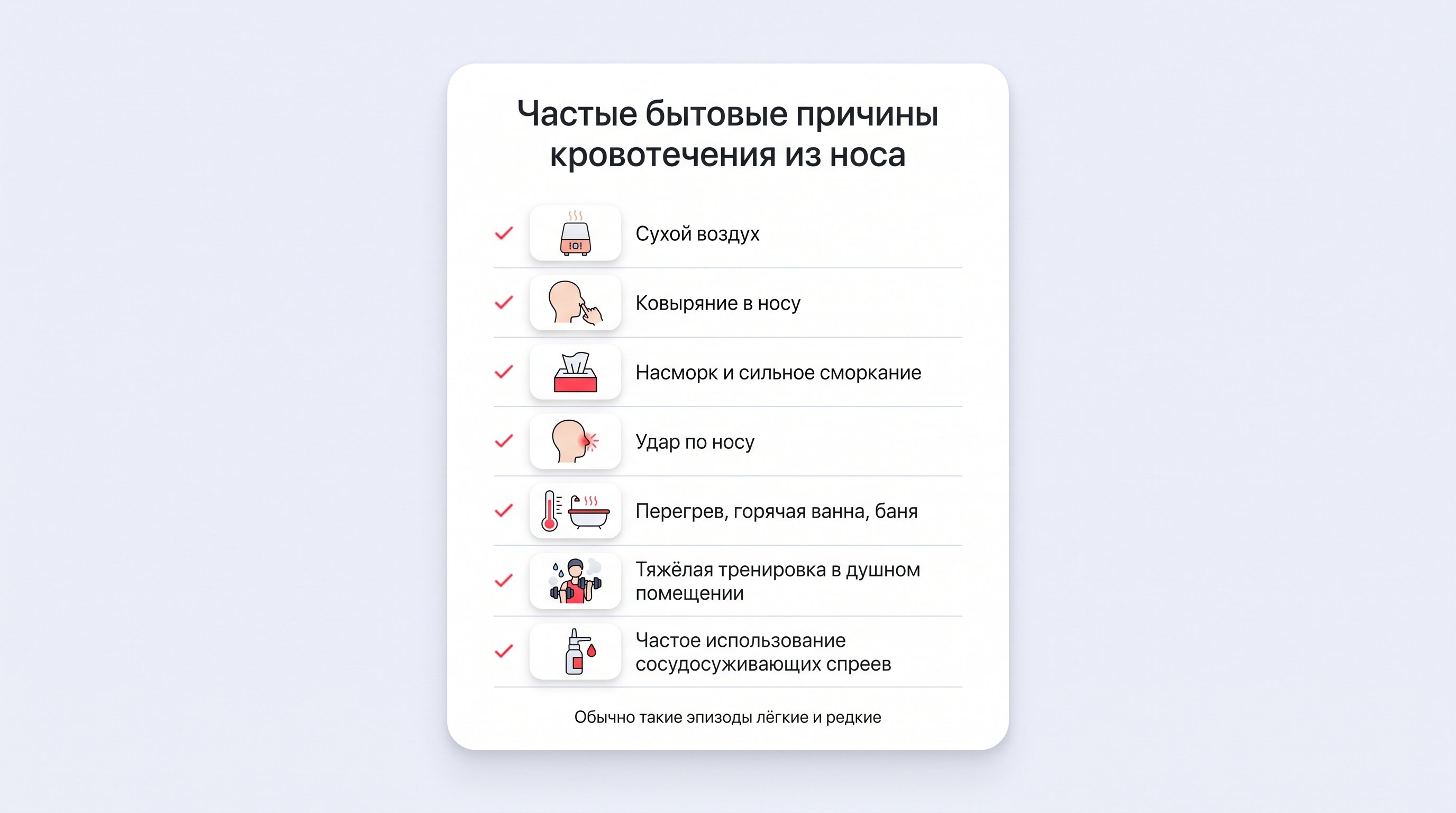 Интерьер городской квартиры: на переднем плане мужчина средних лет сидит на краю кровати или дивана, наклонившись слегка вперед, прижимает к носу сложенную салфетку; на лице