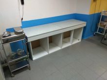 Изготовление и монтаж специального стола в ветеринарной клинике, по размерам заказчика.