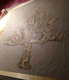Фреска «Дерево изобилия» в технике SPECIALE (Fresco Tree of Wealth)