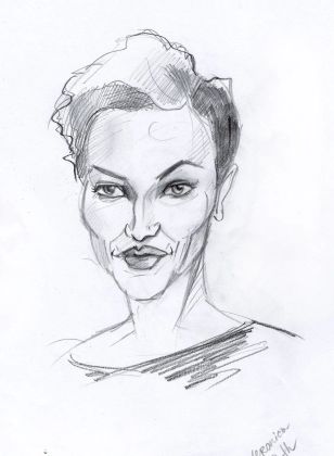 Фешн-скетч портрет