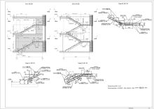 Конструкции железобетонной лестницы, опалубка + армирование