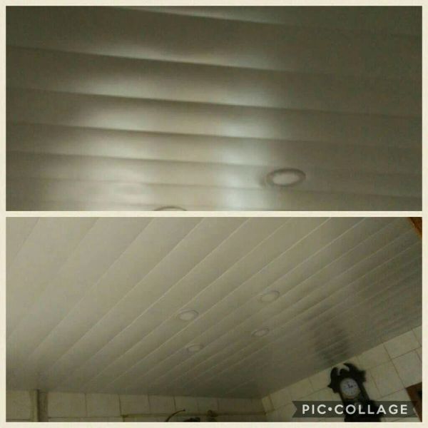 Реечный потолок со светодиодными светильниками