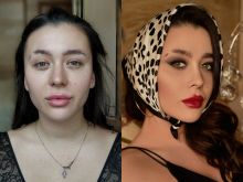 вечерний макияж для фотосессии. до и после