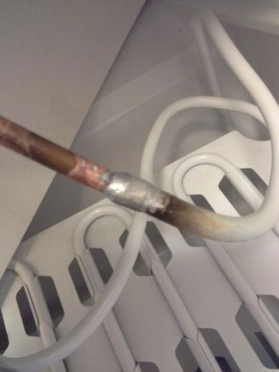 Пайка алюминия и меди. Восстановление испарителя холодильника