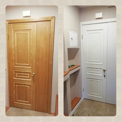 Реставрация и покраска деревянной двери