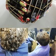 Химическая завивка волос, стрижка, укладка 