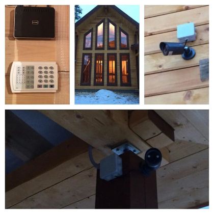 Система видеонаблюдения и охранной сигнализации в загородном доме