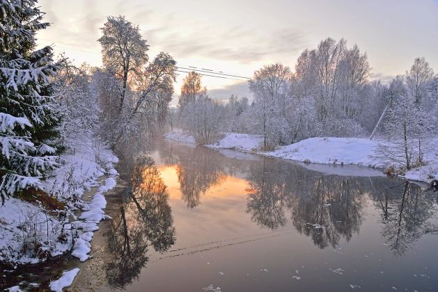 Зимний пейзаж на реке
