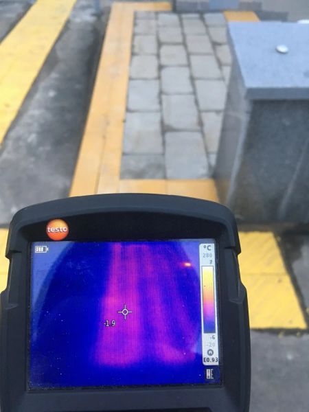 поиск места повреждения греющего кабеля при помощи тепловизора
