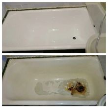 Реставрация ванн, замена старого слива, Снятие старого материала, шпаклёвка сколов 