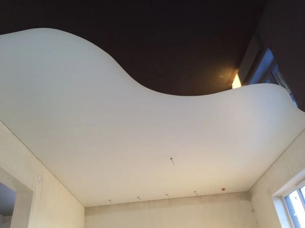 Двухуровневый натяжной потолок. Мат + глянец.