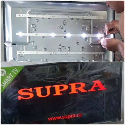Диагностика,закупка и замена LED панелей подсветки телевизора SUPRA 32'