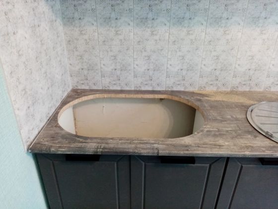 Врезка мойки в столешницу