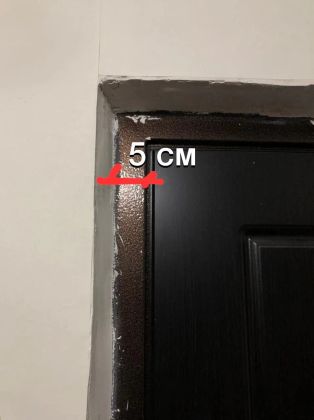 Замер перед установкой откосов и наличников на Входную дверь