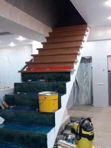 Монтаж ступеней на бетонное основание