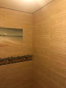 Ремонт ванной комнаты (выравнивание стен, укладка плитки 