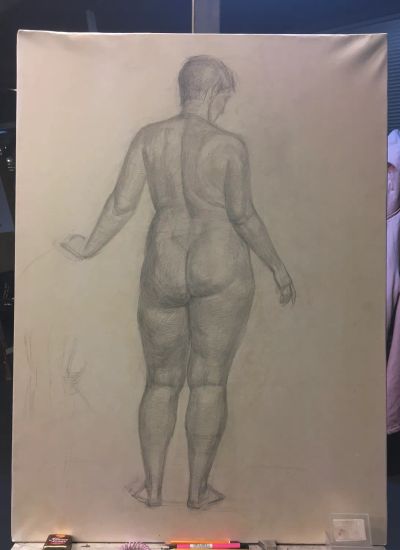 Курс рисунок фигуры человека. Преподаватель: Сыздыкова Айгерим Сериковна, Арт Школа Рукав на Таганке, 2019 г. 