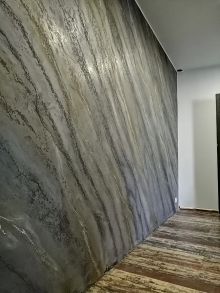 Акцентная стена из марморина 