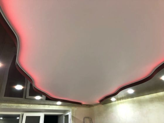 Натяжной потолок по вашему проекту с гарантией 15 лет без запаха 