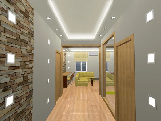 Реконструкция 3-комнатной квартиры, визуализация