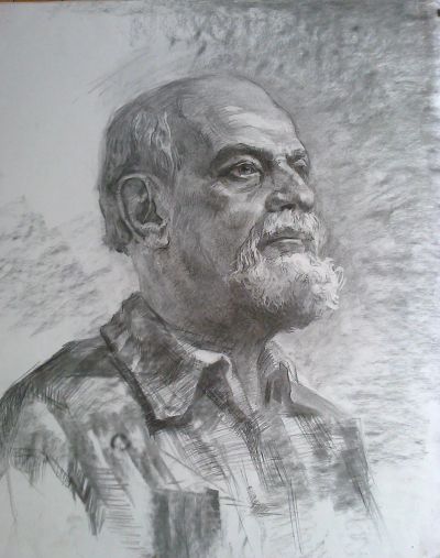 Портрет, уголь, ретушь