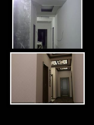 Монтаж гипсокартонных конструкций, малярные работы