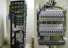Сборка и коммутация телекоммуникационного шкафа в серверной и сборка электрощита