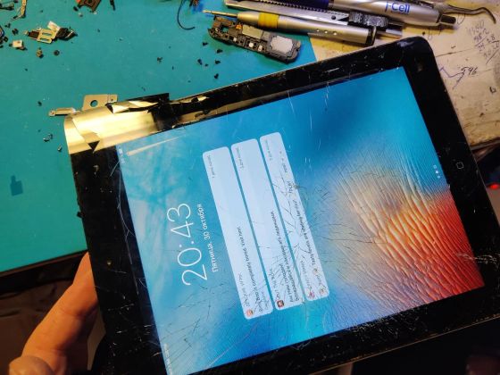 Ipad 4 восстановление колодок сенсера