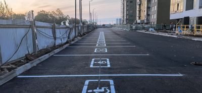 Нанесение дорожной разметки на парковках