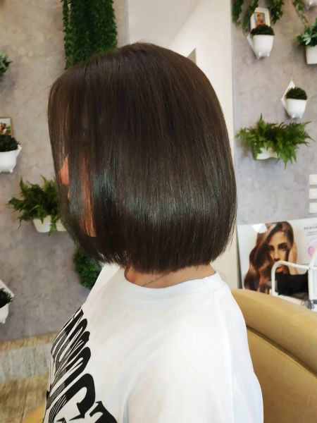 Кератиновое восстановление волос (препарат фирмы Honma, Япония). Стрижка