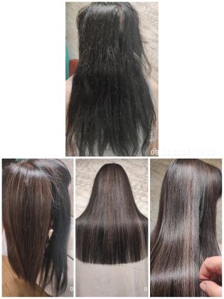 Декапирование/сложное окрашивание волос+стрижка+реконструкция волос