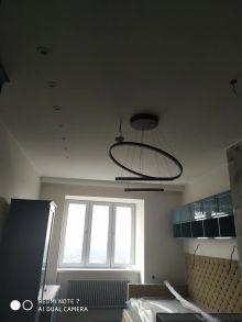 установка люстры и встраиваемых в потолок светильников