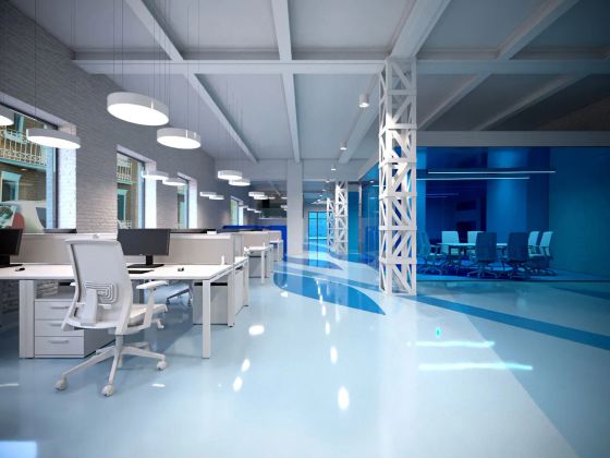 Офис Газпром. Рабочая зона.


Дизайн интерьера офисного пространства для Газпром легкий, воздушный, в то же время индустриальный и урбанистичный. Аутентичному матовому кирпичу 19 века противопоставлен глянцевый наливной пол с огромным фирменным орнаментом фирменного стиля компании. Контраст историческому облику здания составили стекло, металл, полимерные материалы, современная техника, освещение и удобная офисная мебель. Грубая штукатурка, открытые несущие балки здания из металла, придают дизайну характер с