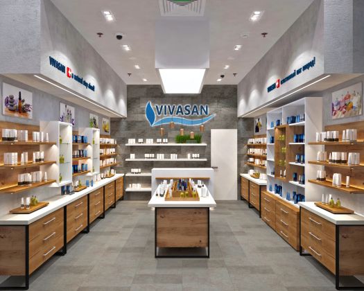 Дизайн магазина косметики и парфюмерии "Vivasan"