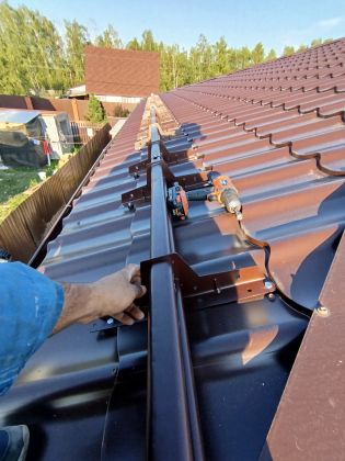 Монтаж снегодержател!!! 