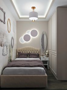 Дизайн-проект 1-комнатной квартиры в Бутово. Спальная зона для девочки 16 лет.