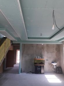 монтаж потолка в 2 слоя - 2 уровня 
