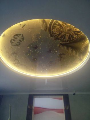 3d Натяжной потолок с подсветкой