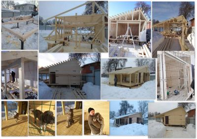 Строительство гаража-вольера. Цель: построить комбинированный вольер для испанского мастифа и свободный гараж для большого внедорожника