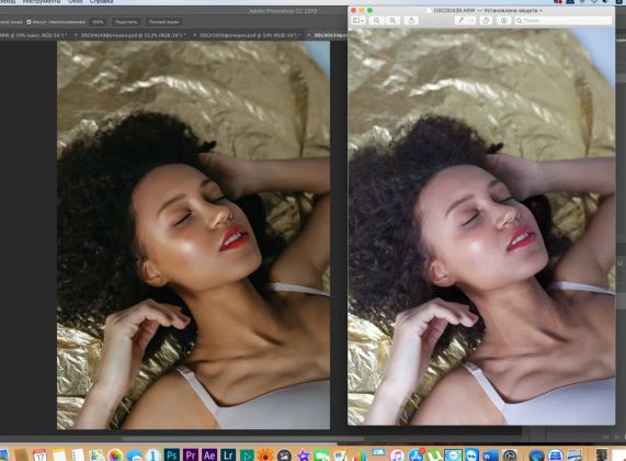 Услуги ретушироания и цветокоррекции фотографий. Пример ретуши до и после. 