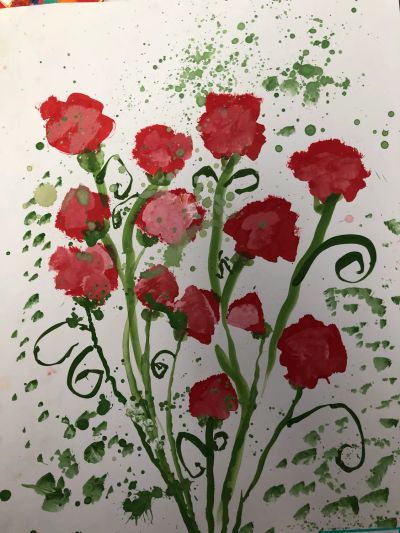 Работа гуашью (3 года)