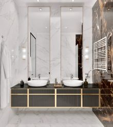 Визуализации ванной комнаты в жк Садовые Кварталы 