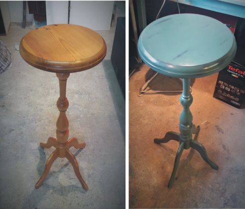 Окраска и декорирование кофейного столика. Фото до и после окраски