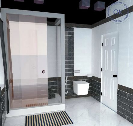 Дизайн проект ванной комнаты в стиле «Нео классика»