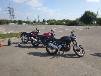 Площадка для обучения на мотоцикле