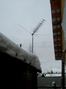 Установка эфирной антенны Локус L025,62 на даче
