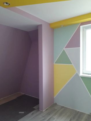 покраска стен 4 и более цветов в детской комнате