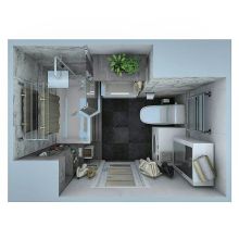 Дизайн-проект ванной комнаты 3 кв.м