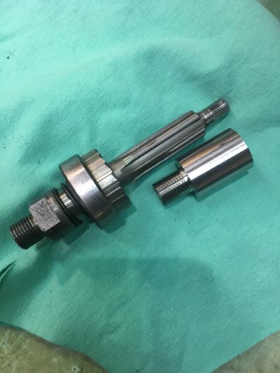 Переходная втулка для удлинения сверлильного патрона. Нестандартный шаг резьбы.