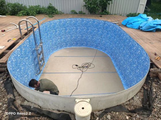 Облицовка бассейна пленкой ПВХ